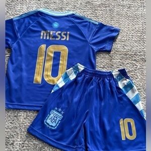 Toddler Messi Argentina Jersey Kit - Toddler 5T 6T 2 Piece Set Size 22